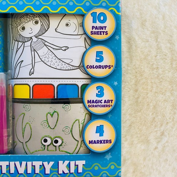 Mermaid Art Activity Kit Painting Coloring Scratch-Off NEW for 4 years old+ - Picture 3 of 6